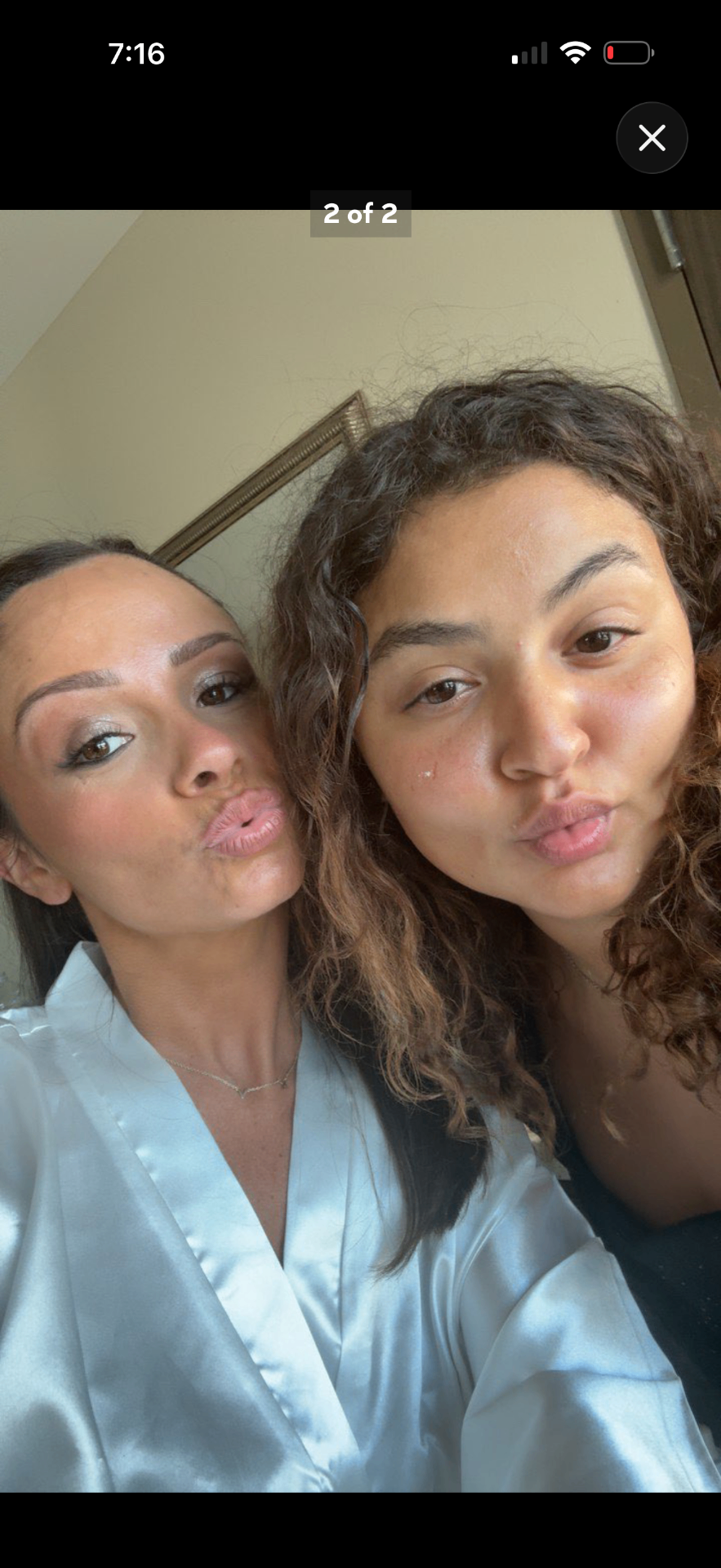 Ivanna with a bridal client, both smiling
